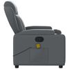 vidaXL Massage Recliner Chair Grey Faux Leather