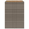 vidaXL Garden Bar Table with Acacia Wood Top Grey 105x80x110 cm Poly Rattan