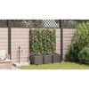 vidaXL Garden Planter 3 pcs Brown Plastic