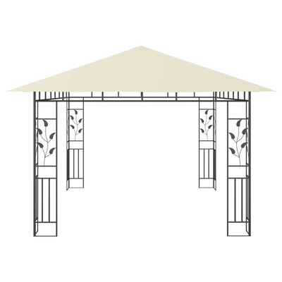 vidaXL Gazebo with Mosquito Net 4x3x2.73 m Cream 180 g/m²