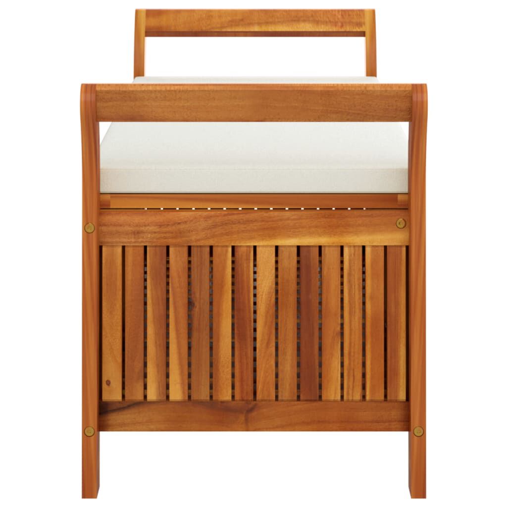 vidaXL Garden Storage Bench with Cushion 126 cm Solid Wood Acacia
