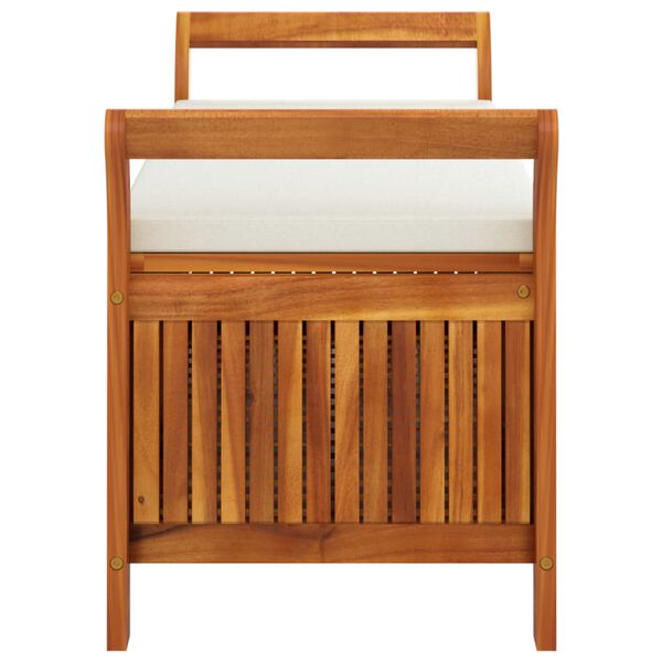 vidaXL Garden Storage Bench with Cushion 126 cm Solid Wood Acacia