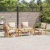 vidaXL Garden Sofa Set 5 pcs Natural Solid Teak Wood