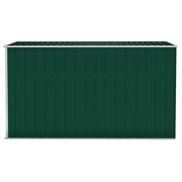 vidaXL Wall-mounted Garden Shed Green 118x288x178 cm Galvanised Steel