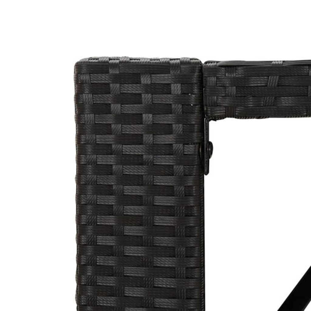 vidaXL 5 Piece Garden Bar Set Black Poly Rattan