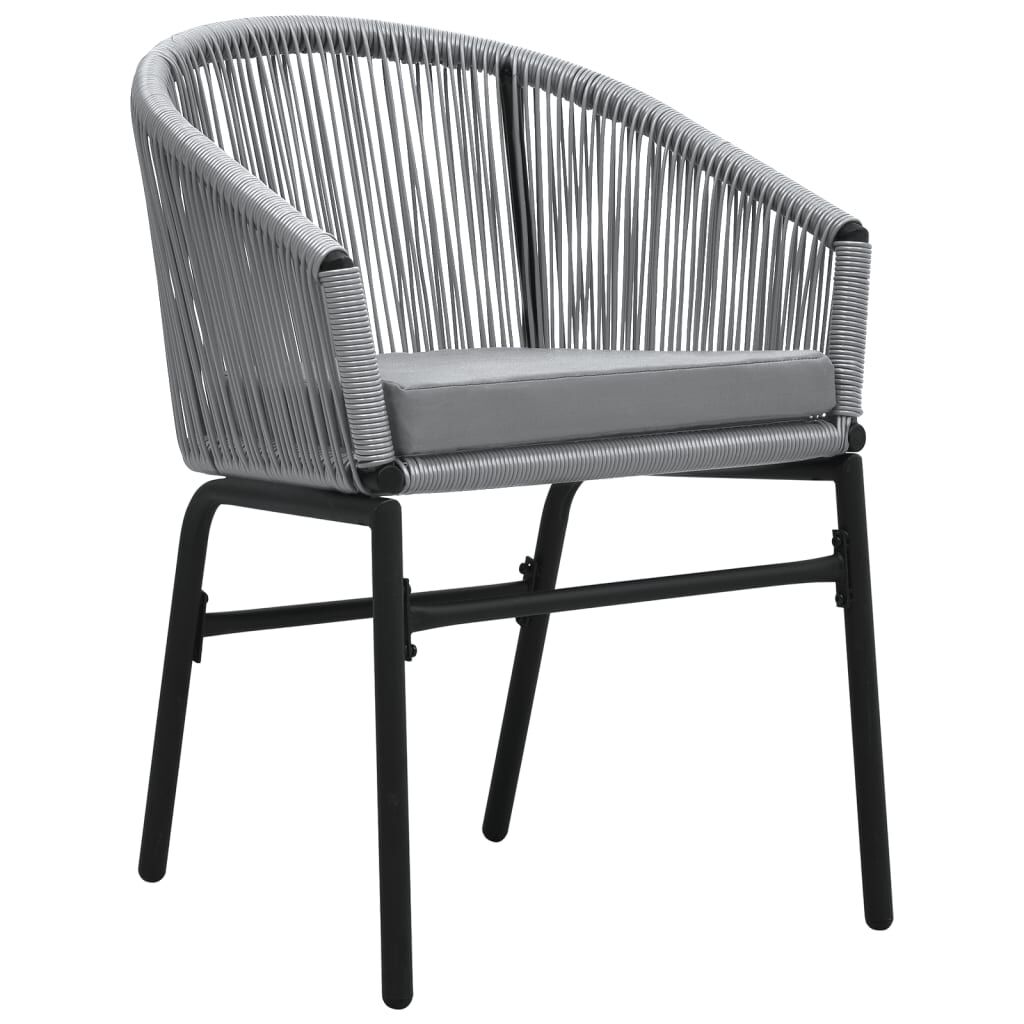 vidaXL 3 Piece Garden Dining Set Grey