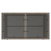 vidaXL 4 Piece Garden Sofa Set with Cushions Grey Poly Rattan Glass