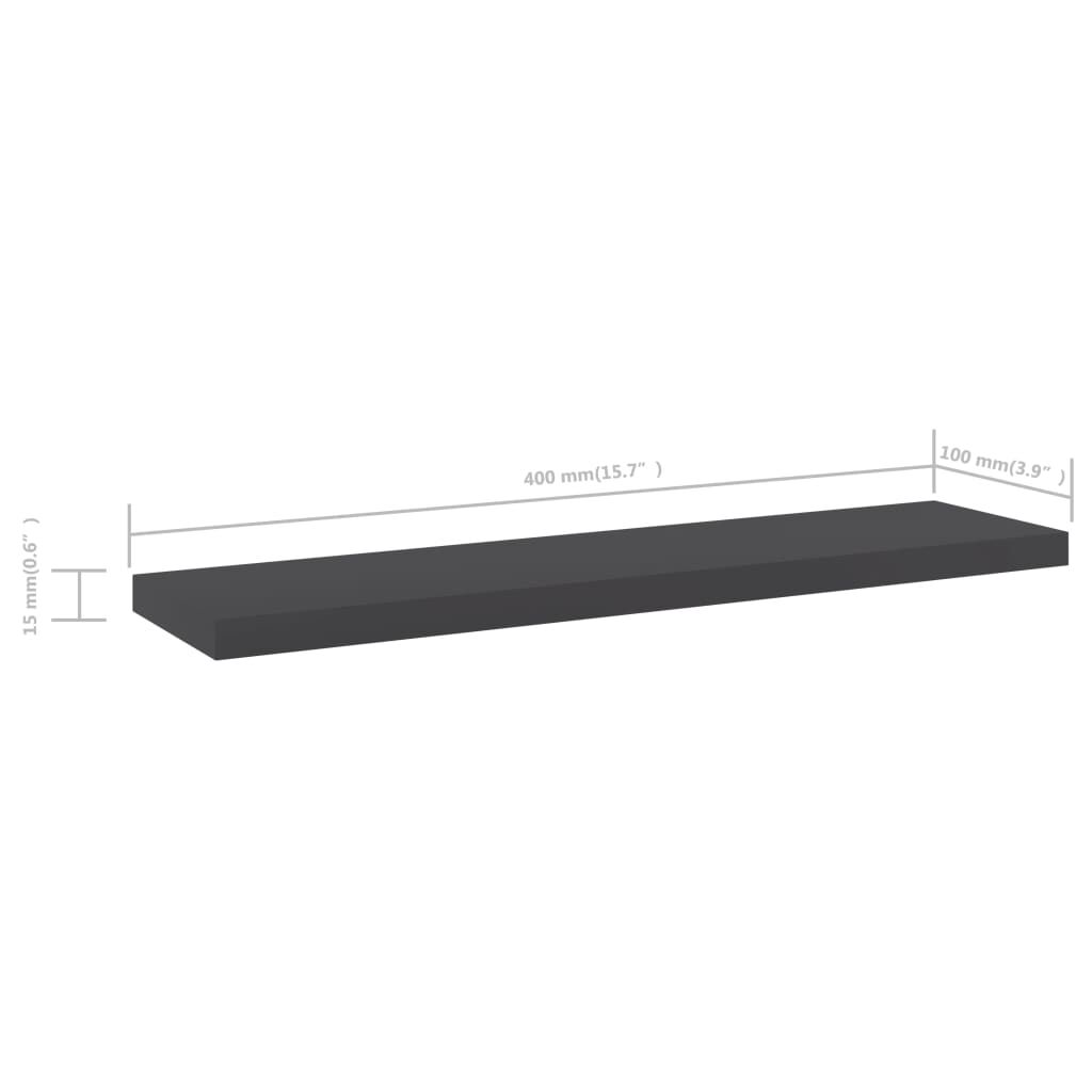 vidaXL Bookshelf Boards 8 pcs Grey 40x10x1.5 cm Engineered Wood