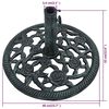 vidaXL Umbrella Base Green 9 kg 40 cm Cast Iron