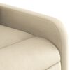vidaXL Massage Recliner Chair Cream Fabric