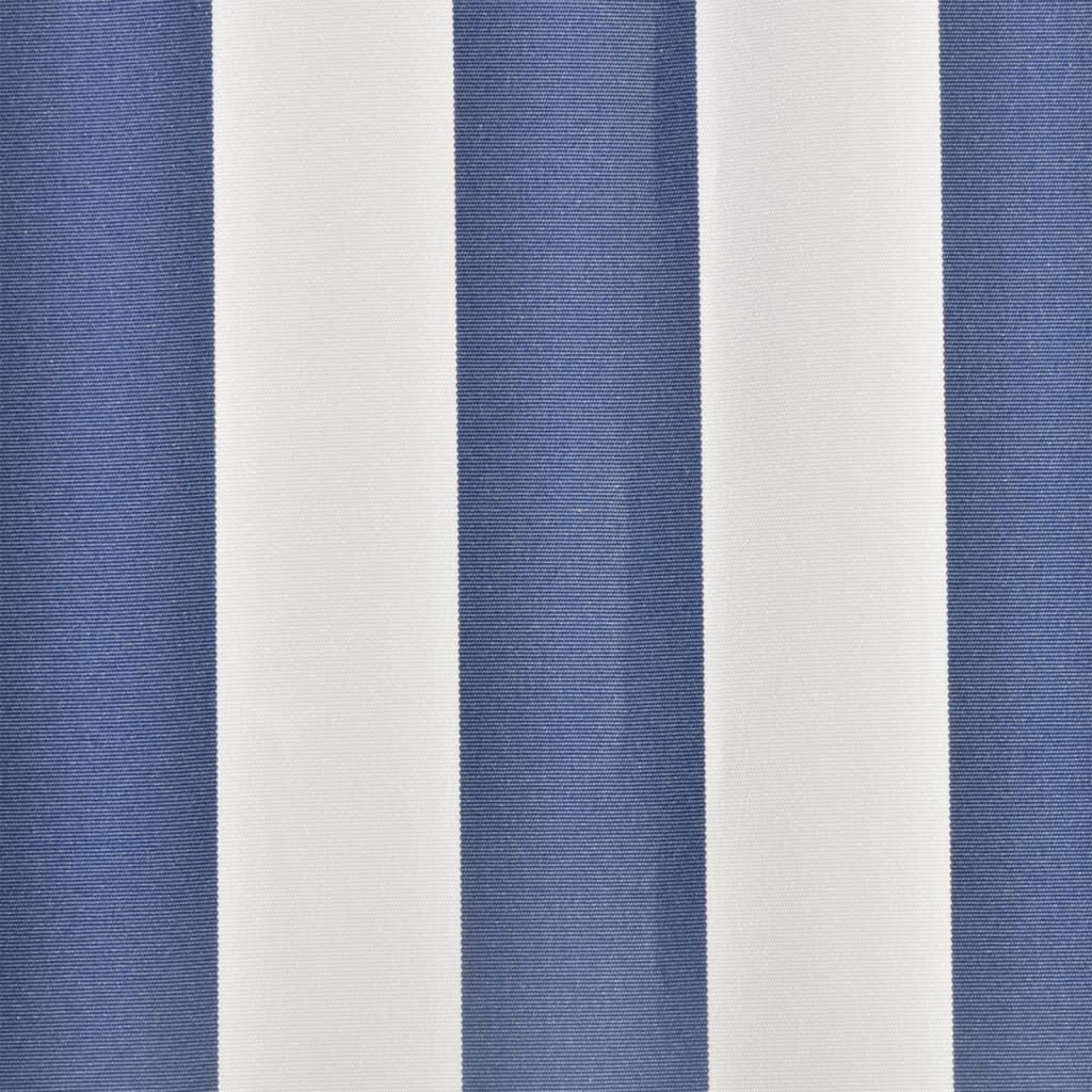 vidaXL Awning Top Sunshade Canvas Blue & White 4 x 3 m