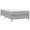 vidaXL Bed Frame without Mattress Light Grey Twin XL Fabric (US Only)