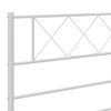 vidaXL Metal Bed Frame without Mattress with Footboard White 100x200cm
