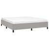 vidaXL Bed Frame without Mattress Light Grey 193x203 cm King Fabric
