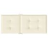vidaXL Garden Highback Chair Cushions 4 pcs Cream 120x50x3 cm Fabric