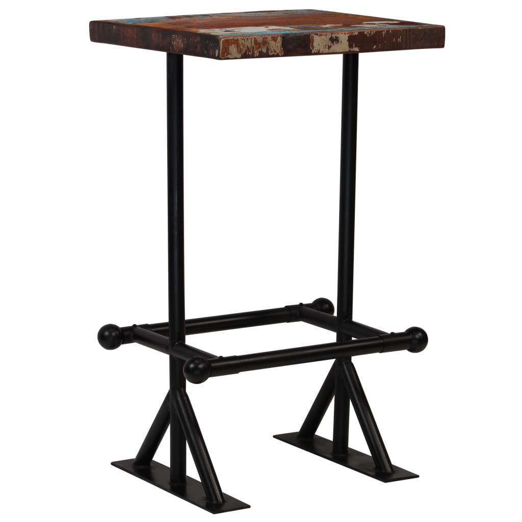 vidaXL Bar Set 3 Piece Solid Reclaimed Wood Multicolour