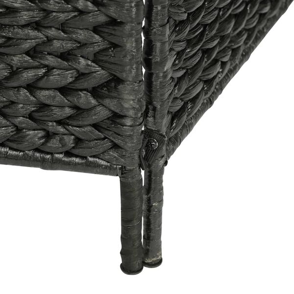 vidaXL 3-Panel Room Divider Black 116x160 cm Water Hyacinth