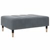 vidaXL 2-Seater Sofa Bed with Footstool Dark Grey Velvet