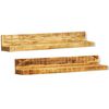 vidaXL Display Shelf 2 pcs Solid Wood Wall-Mounted