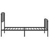 vidaXL Metal Bed Frame without Mattress with Footboard Black 100x200cm