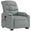 vidaXL Electric Stand up Massage Recliner Chair Light Grey Fabric