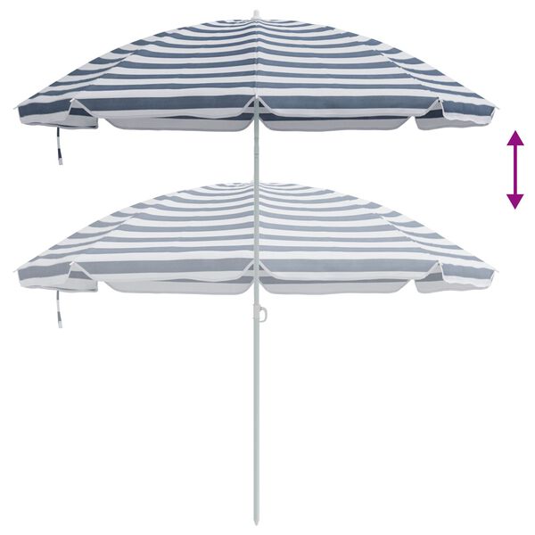 vidaXL Beach Parasol Blue 300 cm