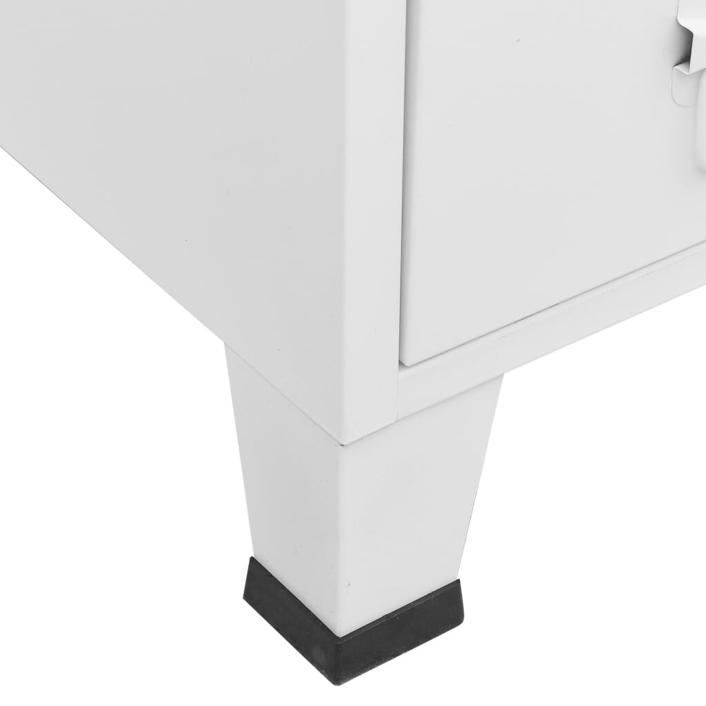 vidaXL Industrial Wardrobe White 67x35x107 cm Steel