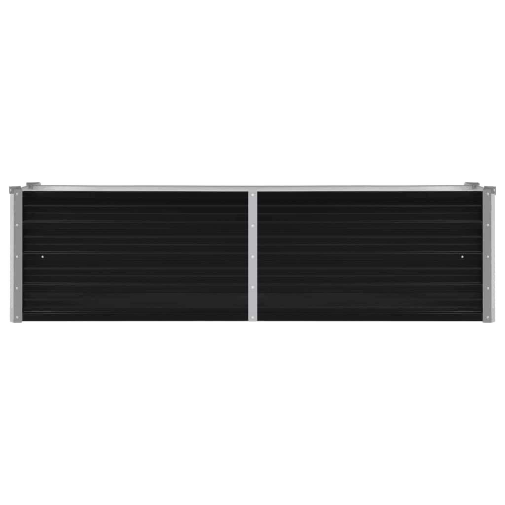 vidaXL Garden Raised Bed Anthracite 160x40x45 cm Galvanised Steel