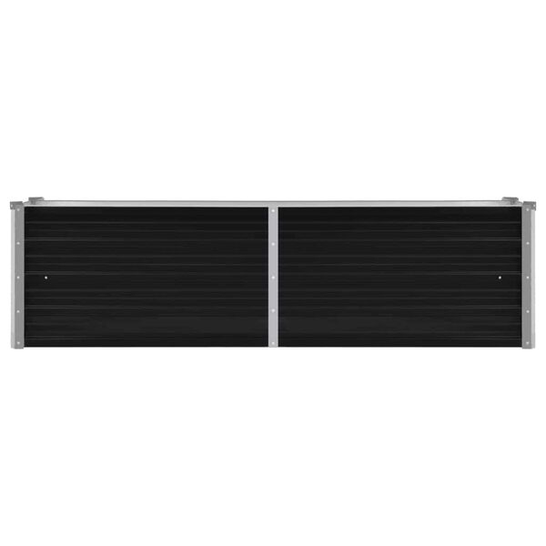 vidaXL Garden Raised Bed Anthracite 160x40x45 cm Galvanised Steel