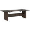 vidaXL 11 Piece Garden Bistro Set with Cushions Brown Poly Rattan