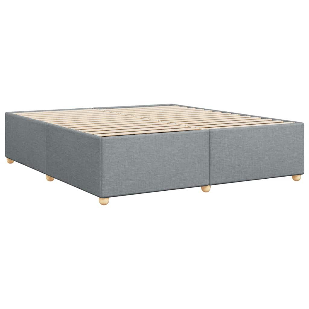 vidaXL Bed Frame without Mattress Light Grey California King Fabric