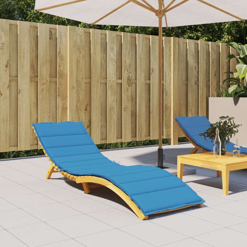 vidaXL Sun Lounger Cushion Blue 200x70x3cm Oxford Fabric