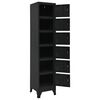 vidaXL Locker Cabinet Black 38x40x180 cm Steel