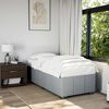 vidaXL Bed Frame without Mattress Light Grey Twin Fabric