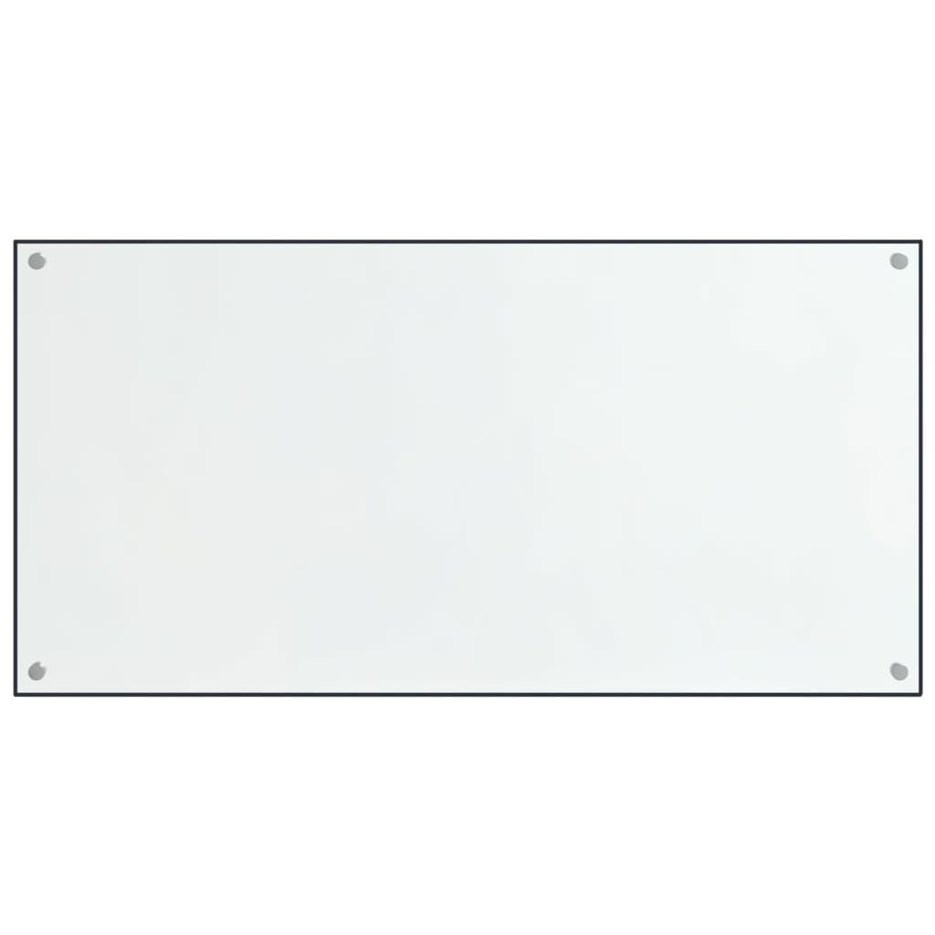 vidaXL Kitchen Backsplashes 2 pcs Transparent 80x50 cm Tempered Glass