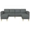 vidaXL Living Room Couch 3 pcs Dark Grey Polyester