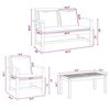 Garden Sofa Set 5 pcs Natural Solid teak wood