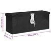 vidaXL Storage Box Black 50x15x20.5 Aluminium