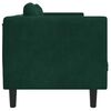vidaXL Sofa with Cushions 2-Seater Dark Green Velvet