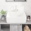 vidaXL Wash Basin White 48x37x13 cm Ceramic Rectangle