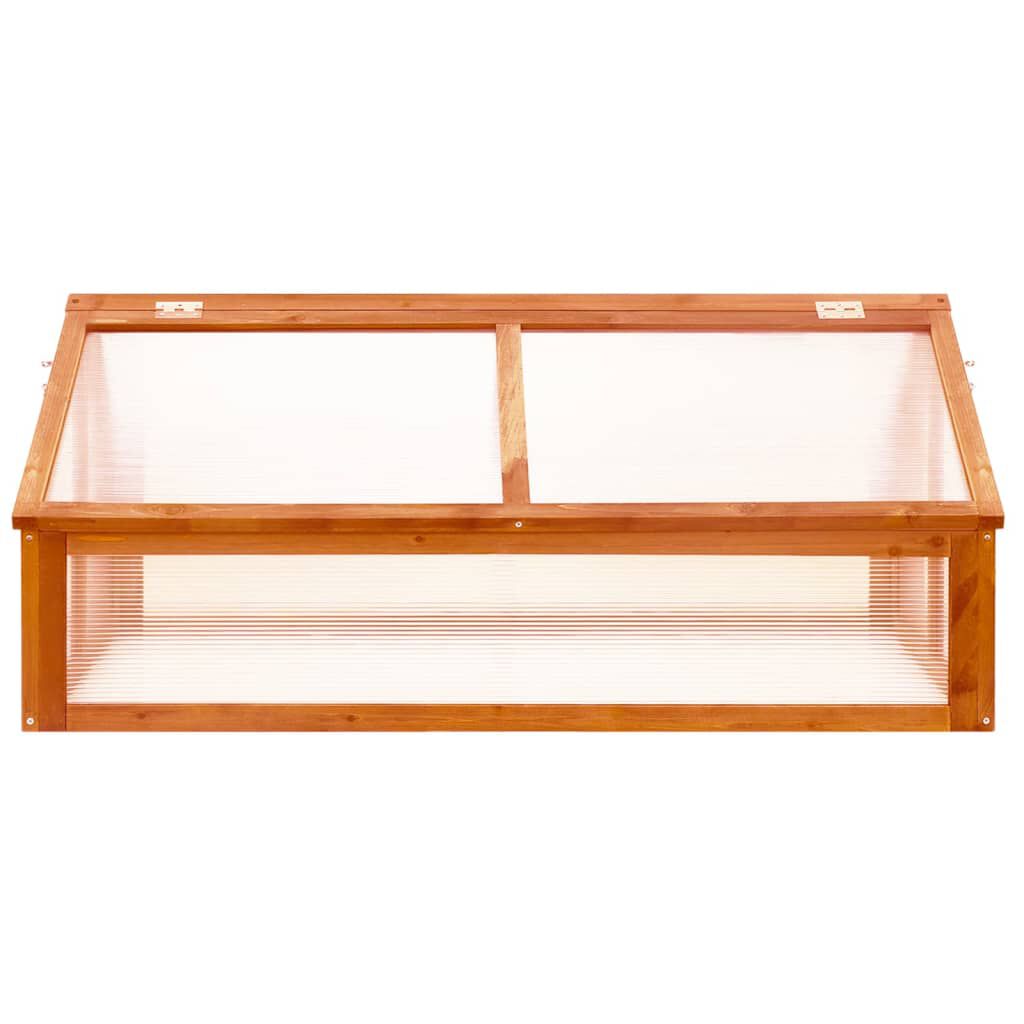 vidaXL Greenhouse Brown 114x80x50 cm Firwood
