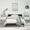 vidaXL Bed Frame without Mattress Black Twin XL Faux Leather