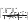 vidaXL Metal Bed Frame without Mattress with Footboard Black 183x213cm