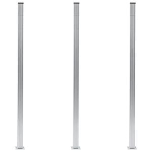 vidaXL Fence Posts 3 pcs Aluminium 185 cm