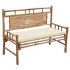 vidaXL Garden Bench with Cushion 120 cm Bamboo