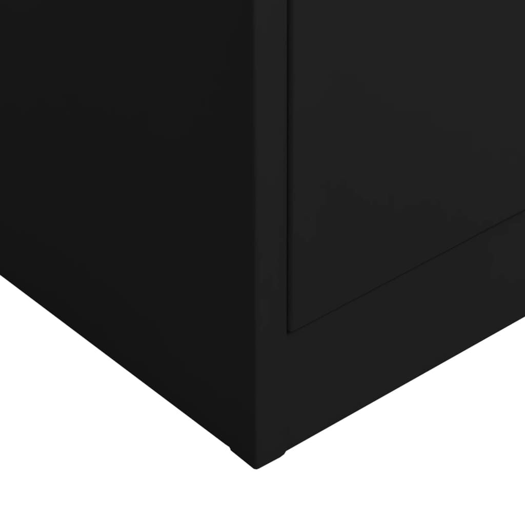 vidaXL Locker Cabinet Black 90x40x180 cm Steel
