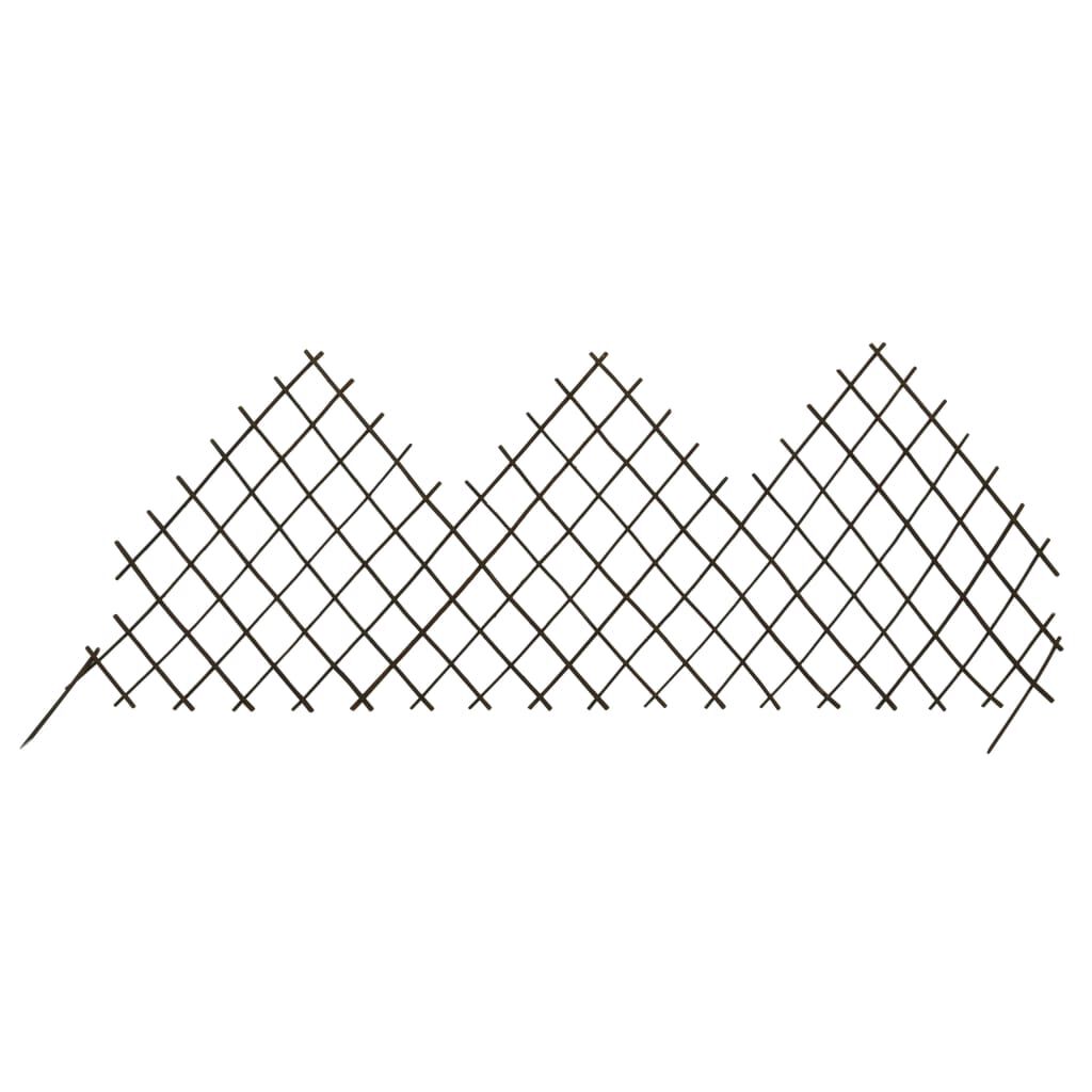 vidaXL Garden Trellis Fences 5 pcs 170x75 cm Willow