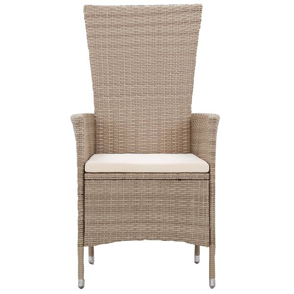 vidaXL 5 Piece Garden Dining Set Beige