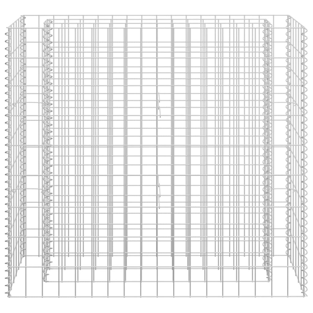 vidaXL Gabion Raised Bed Galvanised Steel 90x30x90 cm