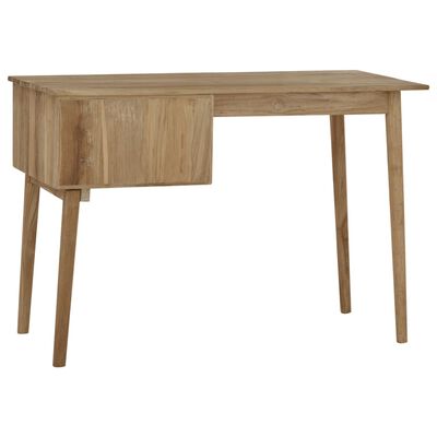 vidaXL Desk with 2 Drawers 110x52x75 cm Solid Wood Teak